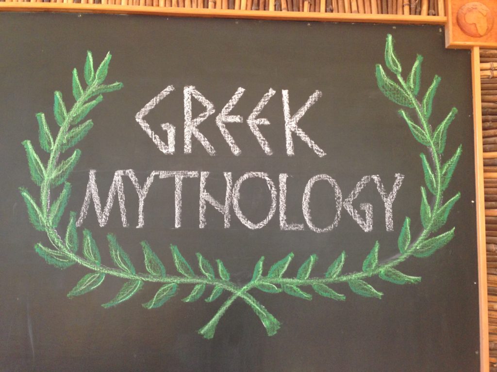 Greek Mythology chalkboard