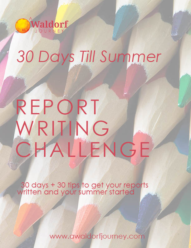 30 Days Till Summer Report-Writing Challenge Checklist